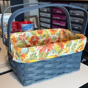 Longaberger 2006 Lunch Box Basket with Liner and Protector
